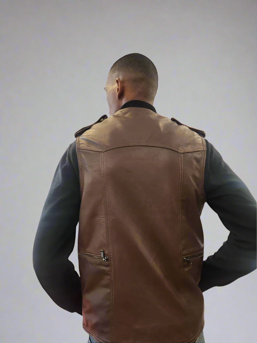 Men's Leather Vest